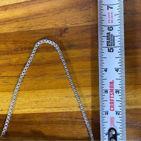 VINTAGE Black satin clutch evening Purse silver tone metallic frame and chain - Picture 8 of 10